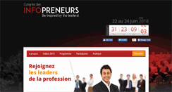 Desktop Screenshot of congres-infopreneurs.com